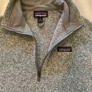 Patagonia Better Sweater Quarter zip Women’s size medium heather gray